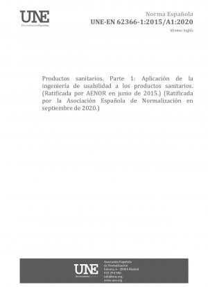Medizinische Geräte – Teil 1: Anwendung von Usability Engineering auf medizinische Geräte (Befürwortet von der Asociación Española de Normalización im September 2020.)