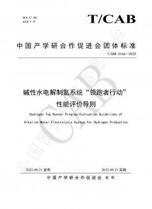 Bewertungsrichtlinien für das Wasserstoff-Top-Runner-Programm des alkalischen Wasserelektrolysesystems zur Wasserstoffproduktion