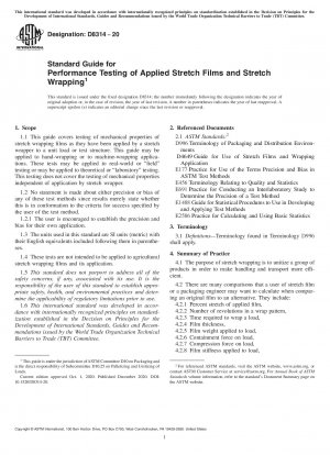 Standardhandbuch für Leistungstests von verwendeten Stretchfolien und Stretchfolien