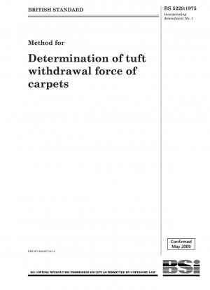 Methode zur Bestimmung der Tuftauszugskraft von Teppichen