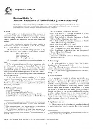 Standardhandbuch für die Abriebfestigkeit von Textilgeweben (gleichmäßiger Abrieb)