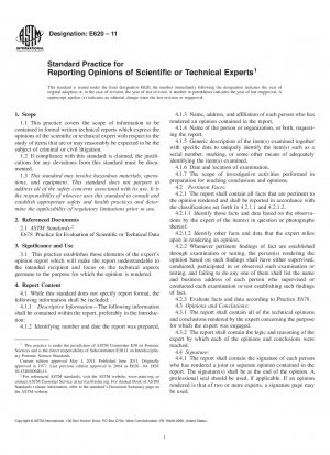Standardpraxis für die Berichterstattung über Meinungen wissenschaftlicher oder technischer Experten