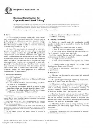 Standardspezifikation für kupfergelötete Stahlrohre