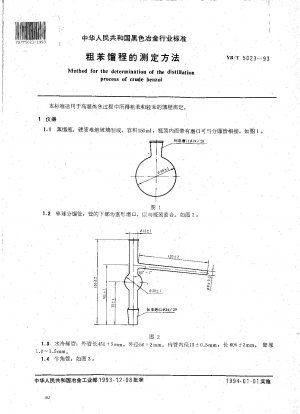 Methode zur Bestimmung des Destillationsprozesses von Rohbenzol