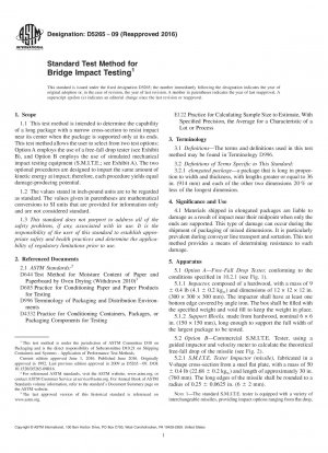 Standardtestmethode für Brückenaufpralltests