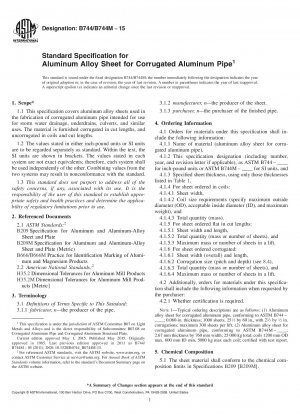 Standardspezifikation für Aluminiumlegierungsbleche für gewellte Aluminiumrohre