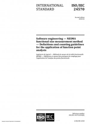 Softwareentwicklung – NESMA-Methode zur Messung funktionaler Größen – Definitionen und Zählrichtlinien für die Anwendung der Funktionspunktanalyse