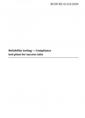 Zuverlässigkeitstests. Compliance-Testpläne für Erfolgsquote