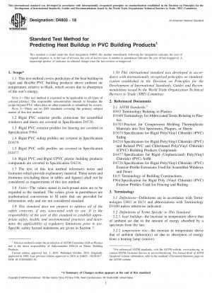 Standardtestmethode zur Vorhersage der Wärmeentwicklung in PVC-Bauprodukten