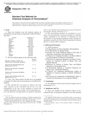 Standardtestmethoden für die chemische Analyse von Ferroniobium