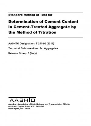 Standardtestmethode zur Bestimmung des Zementgehalts in zementbehandelten Zuschlagstoffen durch die Titrationsmethode