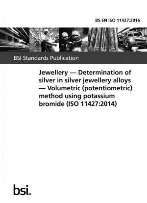 Schmuck. Bestimmung von Silber in Silberschmucklegierungen. Volumetrische (potentiometrische) Methode mit Kaliumbromid