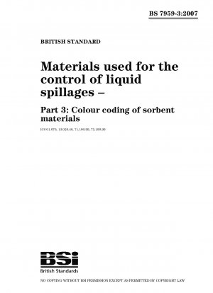 Materialien zur Kontrolle verschütteter Flüssigkeiten – Farbcodierung von Sorptionsmaterialien