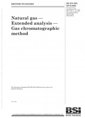 Erdgas – Erweiterte Analyse – Gaschromatographische Methode