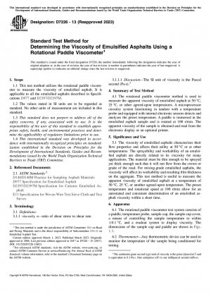 Standardtestmethode zur Bestimmung der Viskosität emulgierter Asphalte mit einem Rotationspaddelviskosimeter