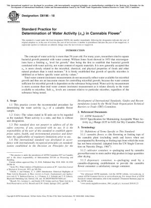Standardpraxis zur Bestimmung der Wasseraktivität (aw) in Cannabisblüten