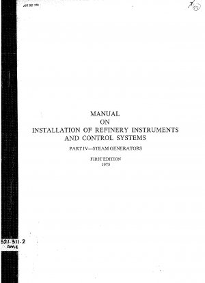 Handbuch zur Installation von Raffinerieinstrumenten und -steuerungssystemen – Teil I – Prozessinstrumentierung und -steuerung, Abschnitt 2-Ebene (Dritte Ausgabe)