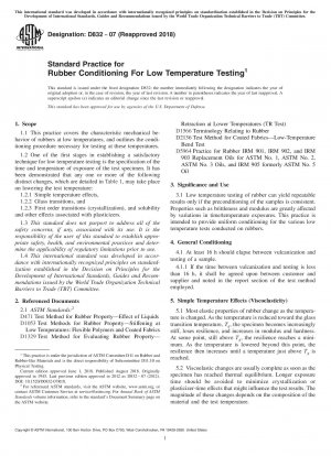 Standardpraxis für die Gummikonditionierung für Tests bei niedrigen Temperaturen