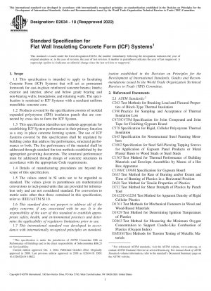 Standardspezifikation für ICF-Systeme (Flat Wall Insulated Concrete Form).
