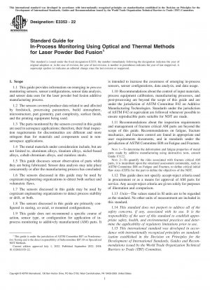 Standardhandbuch für die In-Prozess-Überwachung mit optischen und thermischen Methoden für die Laser-Pulverbettschmelzung