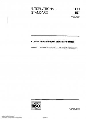 Kohle - Bestimmung von Schwefelformen