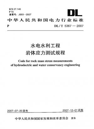 Code für Gesteinsspannungsmessungen in der Wasserkraft- und Wasserschutztechnik