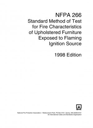 Standardmethode zur Prüfung der Brandeigenschaften von Polstermöbeln, die einer brennenden Zündquelle ausgesetzt sind. Datum des Inkrafttretens: 02.06.1998