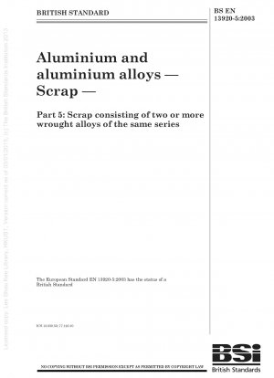 Aluminium und Aluminiumlegierungen – Schrott – Schrott, der aus zwei oder mehr Knetlegierungen derselben Serie besteht
