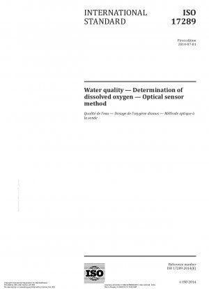 Wasserqualität - Bestimmung von gelöstem Sauerstoff - Optische Sensormethode