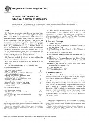 Standardtestmethoden für die chemische Analyse von Glassand