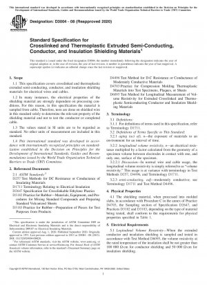 Standardspezifikation für vernetzte und thermoplastische extrudierte Halbleiter-, Leiter- und Isolationsabschirmmaterialien