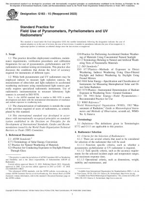 Standardpraxis für den Feldeinsatz von Pyranometern, Pyrheliometern und UV-Radiometern