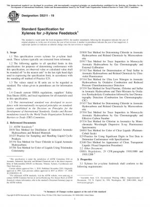 Standardspezifikation für Xylole als p-Xylol-Ausgangsmaterial