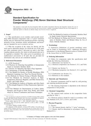 Standardspezifikation für pulvermetallurgische (PM) Bor-Edelstahl-Strukturkomponenten