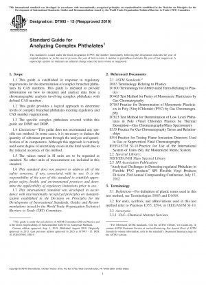 Standardhandbuch zur Analyse komplexer Phthalate