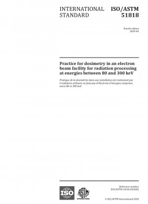Übung zur Dosimetrie in einer Elektronenstrahlanlage zur Strahlungsverarbeitung bei Energien zwischen 80 und 300 keV
