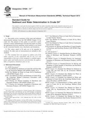 Standardhandbuch zur Sediment- und Wasserbestimmung in Rohöl