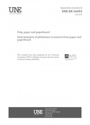 Zellstoff, Papier und Pappe – Bestimmung von Phthalaten in Extrakten aus Papier und Pappe