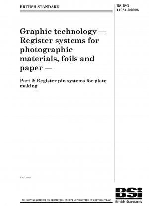 Grafische Technik - Registersysteme für Fotomaterialien, Folien und Papier - Registerstiftsysteme für die Plattenherstellung