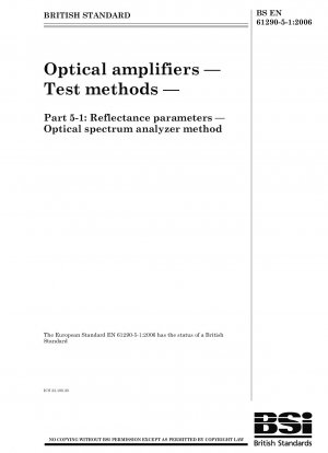 Optische Verstärker – Prüfverfahren – Reflexionsparameter – Verfahren des optischen Spektrumanalysators