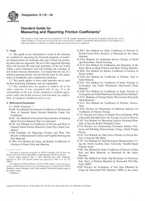 Standardhandbuch zum Messen und Berichten von Reibungskoeffizienten