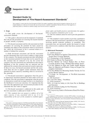 Standardhandbuch für die Entwicklung von Standards zur Bewertung der Brandgefahr