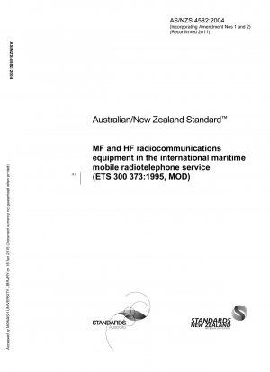 MF- und HF-Funkgeräte im internationalen maritimen Mobilfunkdienst
