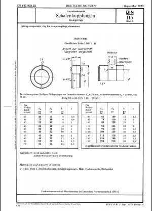 Antriebskomponenten, Ring für Klemmkupplungen, Abmessungen
