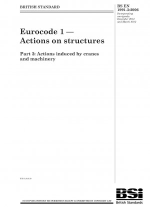 Eurocode 1 – Einwirkungen auf Bauwerke Teil 3: Einwirkungen durch Kräne und Maschinen