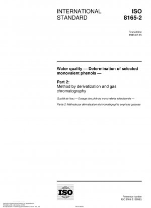 Wasserqualität – Bestimmung ausgewählter einwertiger Phenole – Teil 2: Methode durch Derivatisierung und Gaschromatographie