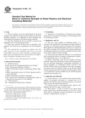 Standardtestverfahren für die Bindungs- oder Kohäsionsfestigkeit von Kunststoffplatten und elektrischen Isoliermaterialien