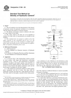 Standardtestmethode für die Dichte von hydraulischem Zement