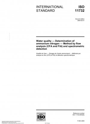 Wasserqualität – Bestimmung von Ammoniumstickstoff – Methode mittels Durchflussanalyse (CFA und FIA) und spektrometrischer Detektion