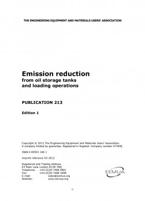 Emissionsreduzierung aus Öllagertanks und Verladevorgängen (Ausgabe 1)